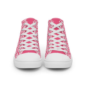 Men’s Pink Hightop Canvas Shoes