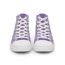 Load image into Gallery viewer, Men’s Purple High Top Canvas Shoes