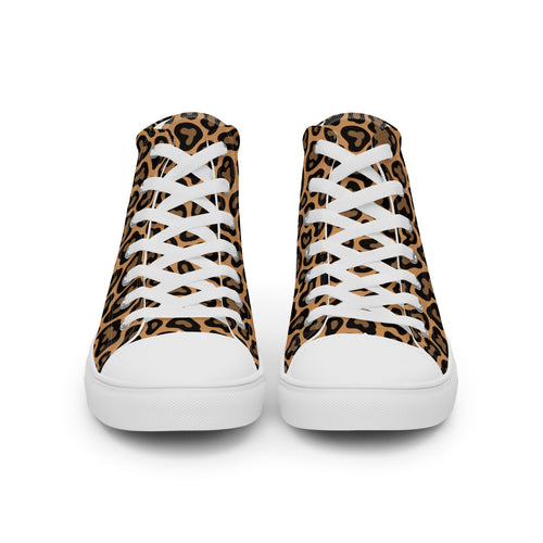 Men’s Leopard High Top Canvas Shoes