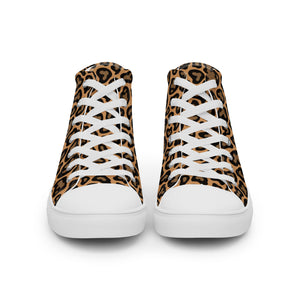 Men’s Leopard High Top Canvas Shoes