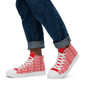 Men’s Red High Top Canvas Shoes