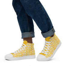 Load image into Gallery viewer, Men’s Yellow Hightop Canvas Shoes