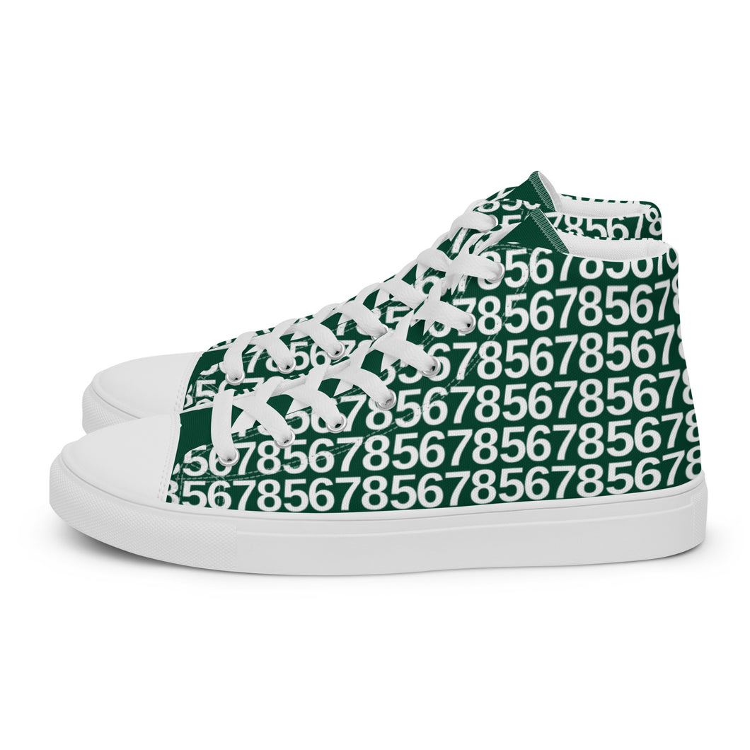 Men’s Green Hightop Canvas Shoes