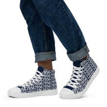 Load image into Gallery viewer, Men’s Navy Hightop Canvas Shoes