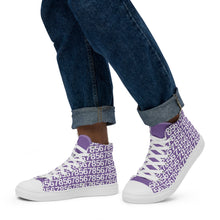 Load image into Gallery viewer, Men’s Purple High Top Canvas Shoes