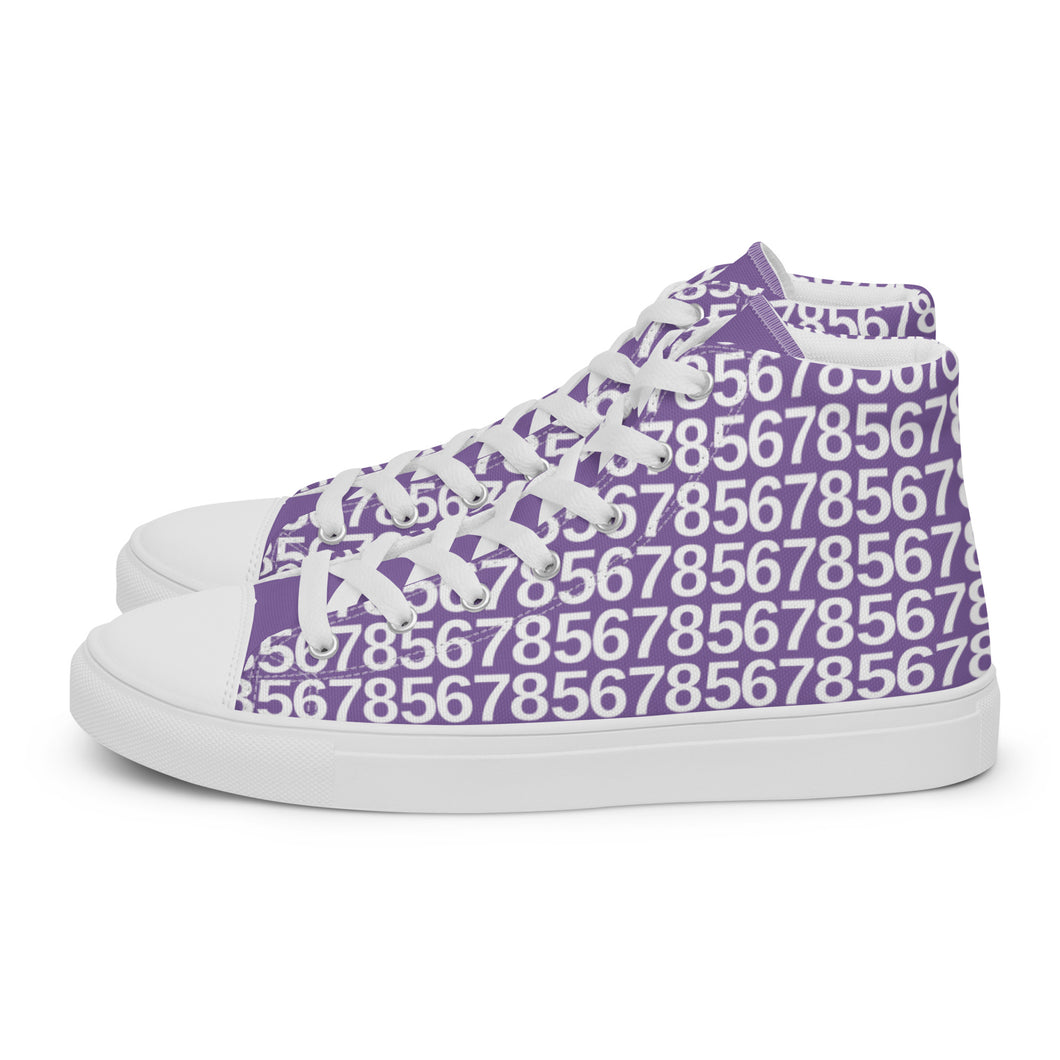 Men’s Purple High Top Canvas Shoes