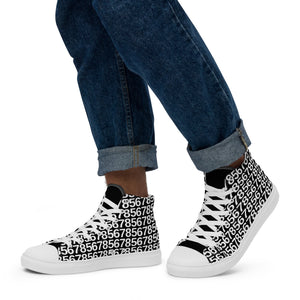 Men’s Black High Top Canvas Shoes