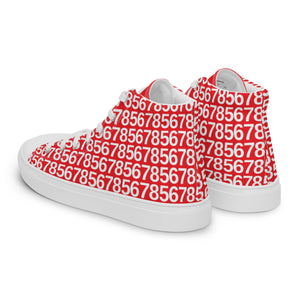 Men’s Red High Top Canvas Shoes