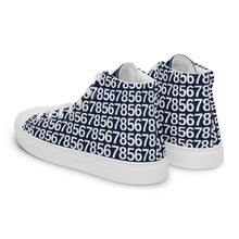 Load image into Gallery viewer, Men’s Navy Hightop Canvas Shoes