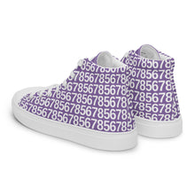 Load image into Gallery viewer, Men’s Purple High Top Canvas Shoes