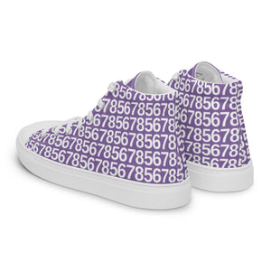 Men’s Purple High Top Canvas Shoes