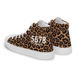 Men’s Leopard High Top Canvas Shoes