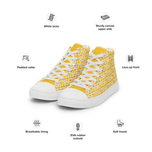 Load image into Gallery viewer, Men’s Yellow Hightop Canvas Shoes