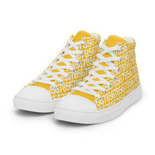 Load image into Gallery viewer, Men’s Yellow Hightop Canvas Shoes