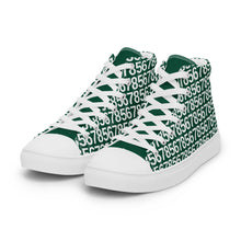 Load image into Gallery viewer, Men’s Green Hightop Canvas Shoes