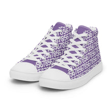 Load image into Gallery viewer, Men’s Purple High Top Canvas Shoes