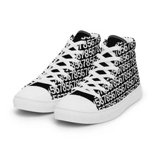 Load image into Gallery viewer, Men’s Black High Top Canvas Shoes