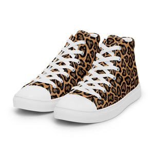 Men’s Leopard High Top Canvas Shoes