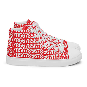 Men’s Red High Top Canvas Shoes