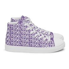 Load image into Gallery viewer, Men’s Purple High Top Canvas Shoes