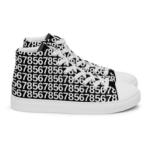 Men’s Black High Top Canvas Shoes