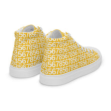 Load image into Gallery viewer, Men’s Yellow Hightop Canvas Shoes