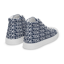 Load image into Gallery viewer, Men’s Navy Hightop Canvas Shoes