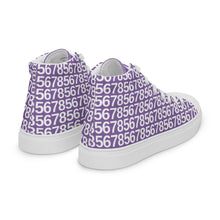 Load image into Gallery viewer, Men’s Purple High Top Canvas Shoes