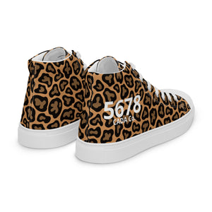 Men’s Leopard High Top Canvas Shoes