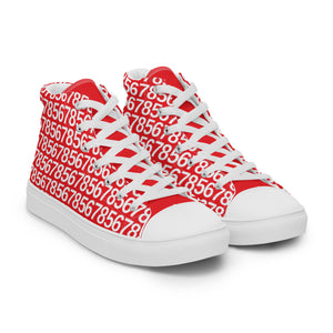 Men’s Red High Top Canvas Shoes