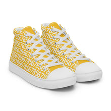 Load image into Gallery viewer, Men’s Yellow Hightop Canvas Shoes