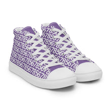 Load image into Gallery viewer, Men’s Purple High Top Canvas Shoes