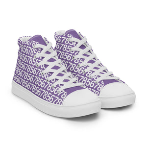 Men’s Purple High Top Canvas Shoes