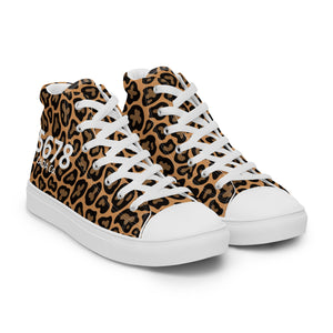 Men’s Leopard High Top Canvas Shoes