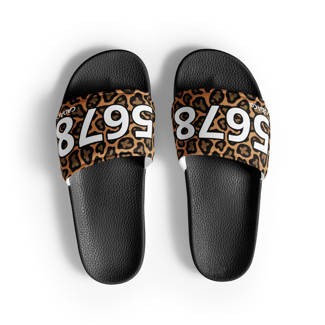 Men’s Leopard Slides