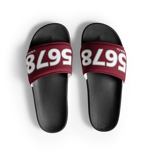 Men’s Burgundy Slides