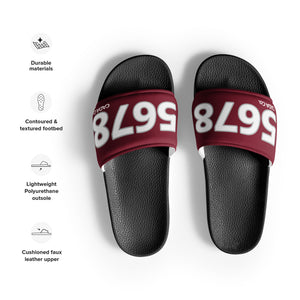 Men’s Burgundy Slides