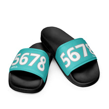 Load image into Gallery viewer, Men’s Turquoise Slides