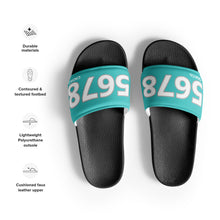 Load image into Gallery viewer, Men’s Turquoise Slides