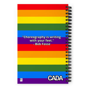 Rainbow Choreography Spiral notebook