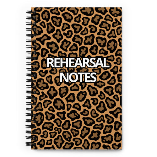 Leopard Rehearsal Spiral notebook