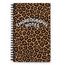 Load image into Gallery viewer, Leopard Choreography Spiral notebook