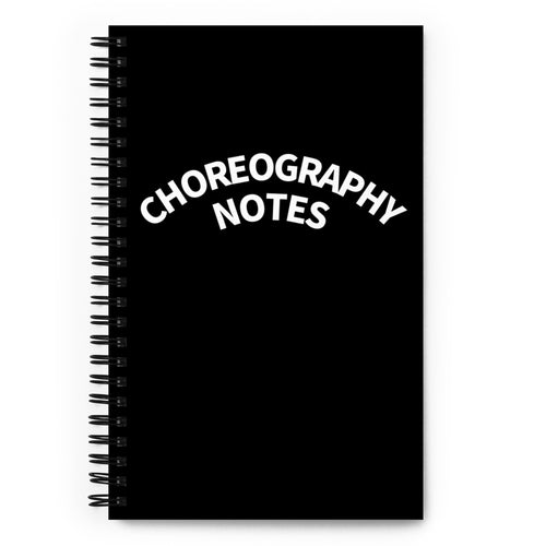 Black Choreography Spiral notebook