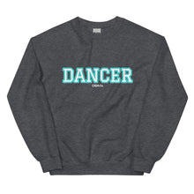 Load image into Gallery viewer, Varsity Turquoise Dancer Unisex Sweatshirt