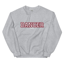 Load image into Gallery viewer, Varsity Burgundy Dancer Unisex Sweatshirt