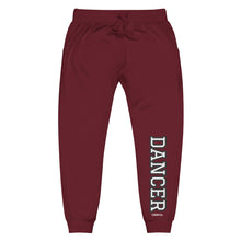 Load image into Gallery viewer, Varsity Black Dancer Unisex Fleece Sweatpants