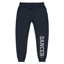 Load image into Gallery viewer, Varsity Black Dancer Unisex Fleece Sweatpants