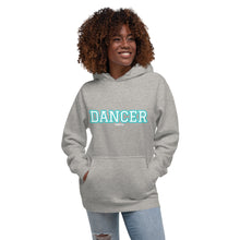 Load image into Gallery viewer, Varsity Turquoise Dancer Unisex Hoodie