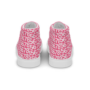 Women’s Pink High Top Canvas Shoes