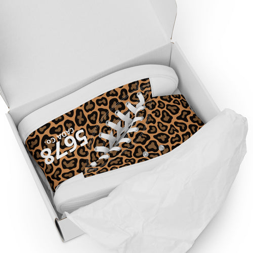 Women’s Leopard High Top Canvas Shoes